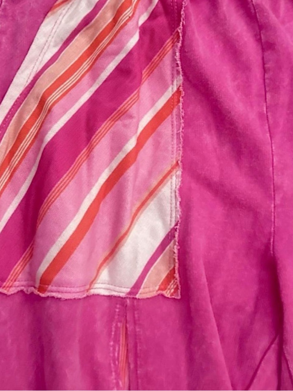 Vibrant Pink Wide-Leg Pants w/ Striped Inset Pockets S/M/L - Picture 3 of 3